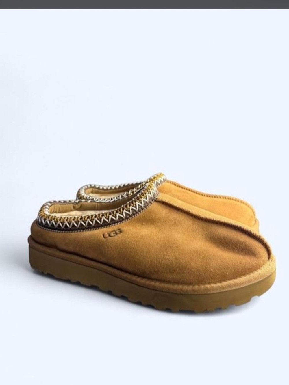 UGG Women's Chestnut Suede Slip-On Shearling Mule